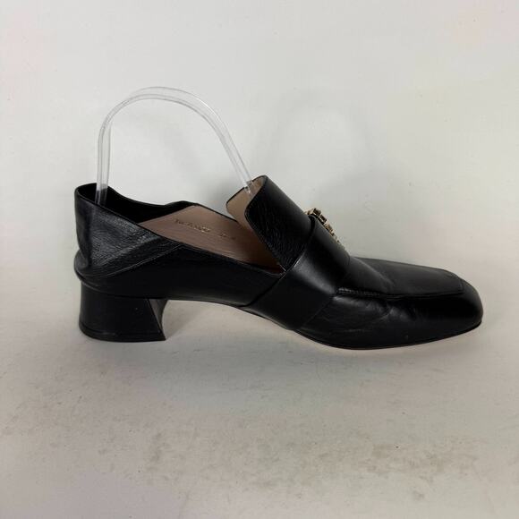 Stuart Weitzman Irises Embellished Loafers Womens 9.5 Black Slip-On Square Toe - Picture 2 of 11